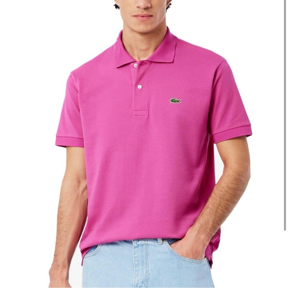 Lacoste Men's Vibrant Pink Polo Shirt. Used perfect condition